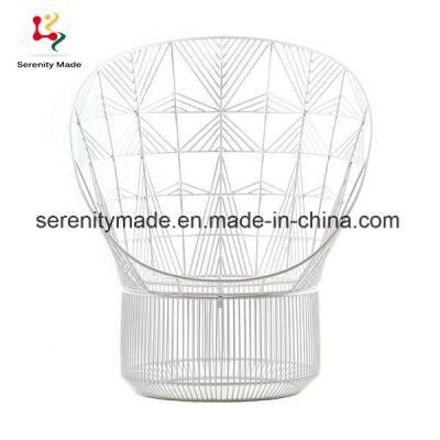 Stylish Peacock White Metal Wire Outdoor Garden Chairs