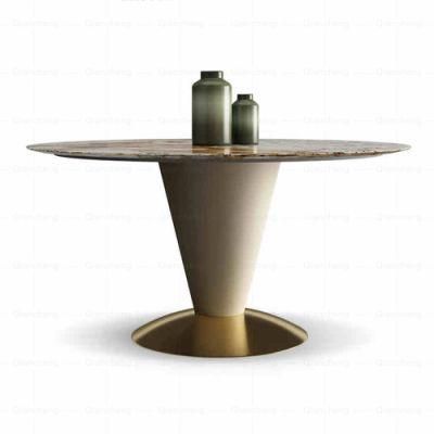 Stainless Steel Home Furniture Marble Round Luxury Dining Table