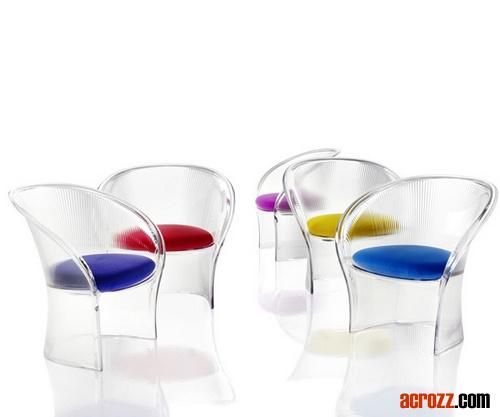 Acrylic Flower Chair Outdoor Dining Furniture Stack Wedding Banquet Lounge