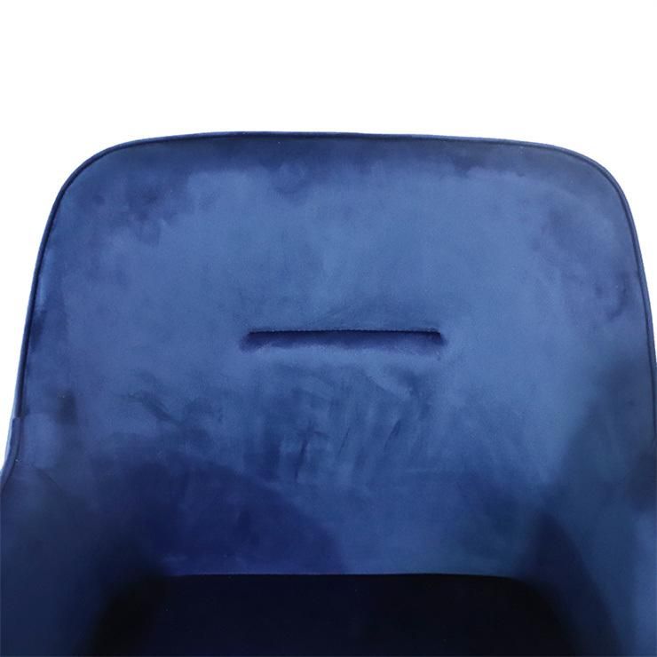 Nordic Deluxe Velvet Adjustable Height Swivel Back Armrest Bar Chair