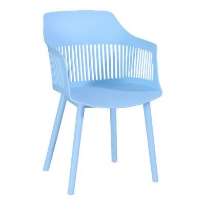 Factory Price Nordic Style Plastic Material PP Dining Chair with Armrest Cafe Chair for Home