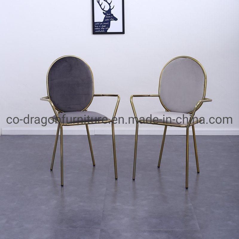 Modern Wholesale Steel Dining Chair with Arm for Home Furniture