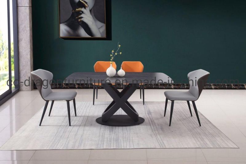 Modern Furniture Unique Legs Dining Table Sets with Marble Top