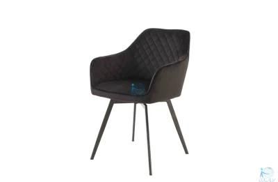 Free Sample Wholesale Design Room Furniture Nordic Velvet Modern Luxury Dining Chairs with Metal Legs