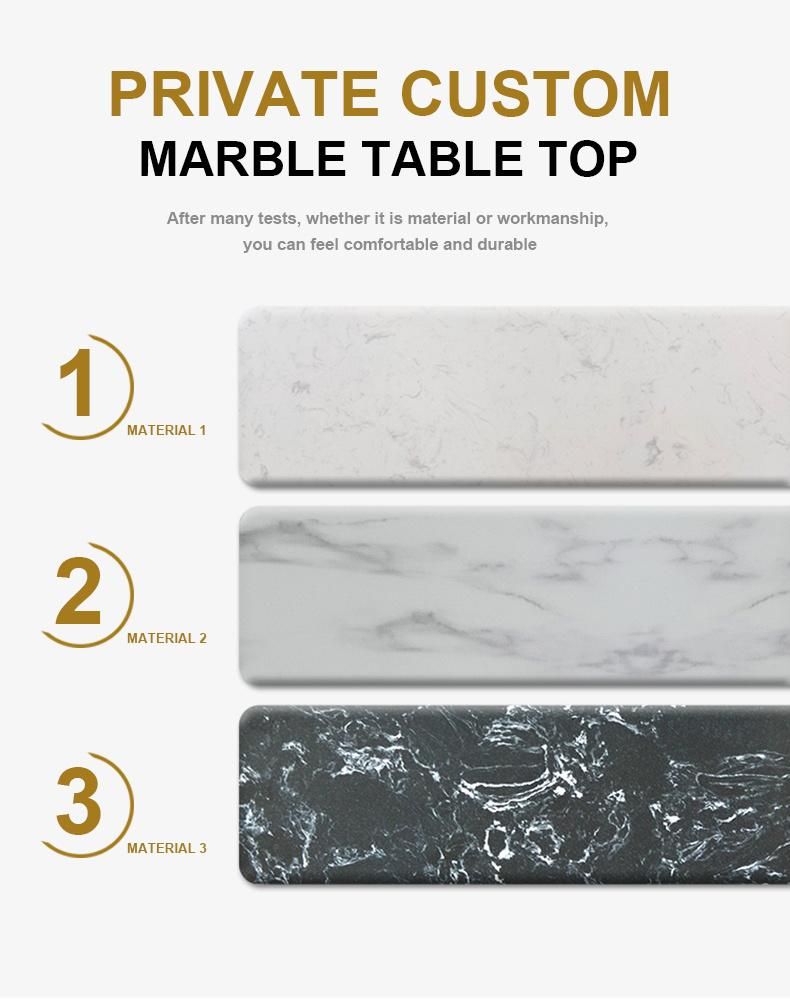 Marble Table Leather Chairs Dining Room Furniture (SP-DT112)