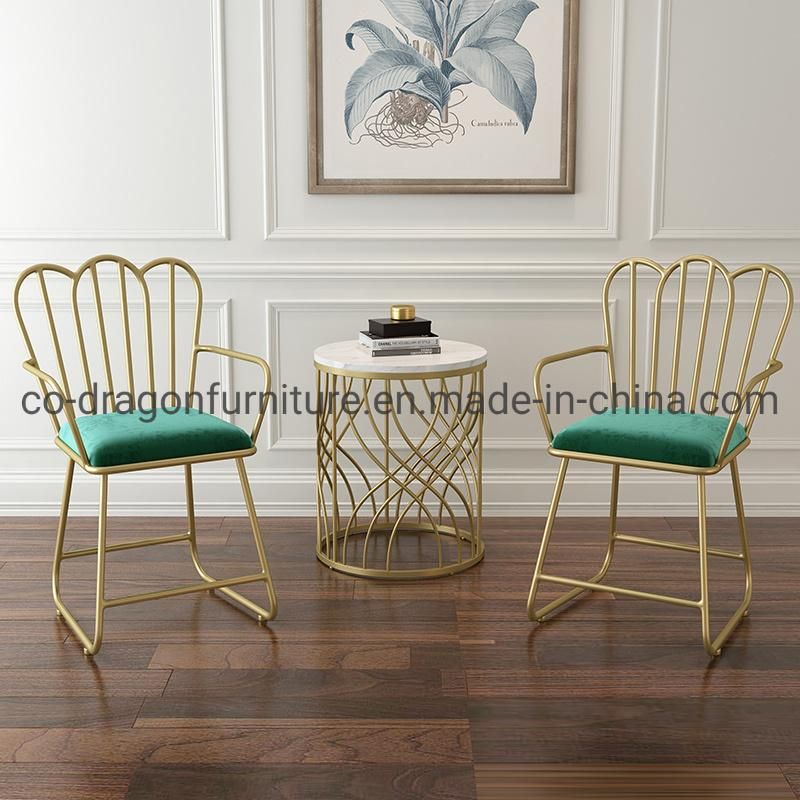 Modern Wedding Furniture Gold Metal Dining Chair with Velvet