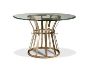Stainless Steel Base Dining Table