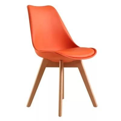 PP Side Beech Wood Legs Saarinen Tulip Chair Cheap Restaurant Plastic Dining Chair