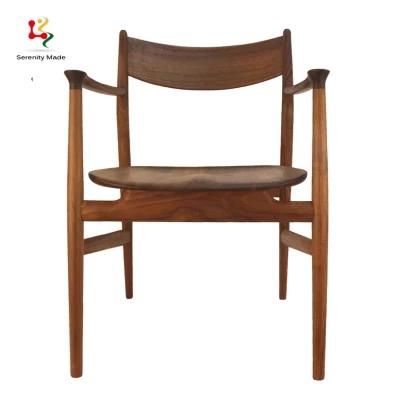 Popular Iteam Restaurant Furniture Wooden Dining Chair with Armrest