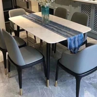 Furniture Rectangular Nordic Dining Room Design Modern Marble Top Tables