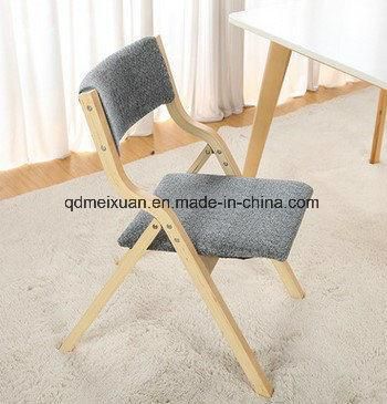 Solid Wood Folding Chair a Portable Home Leisure Folding Chairs Outdoor Back Office Chair (M-X3539)