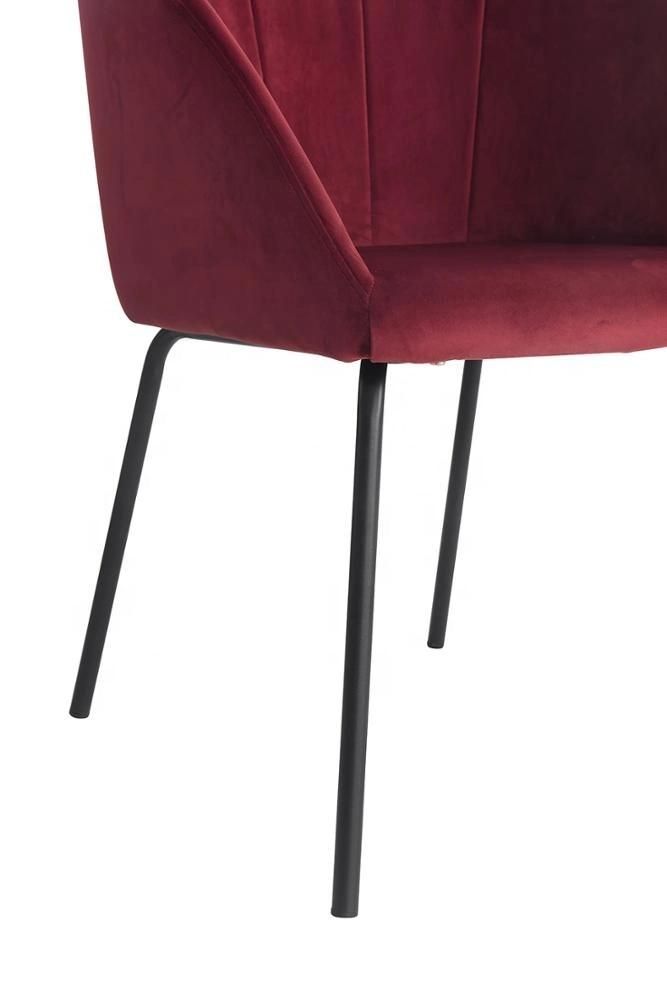 Factory Price New Design Cheap Modern Velvet Comfortable Fabric Dining Chair Furniture Chair