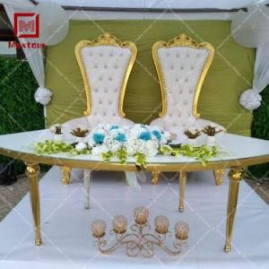 Stainless Steel Half Moon Wedding Round Table for Hotel Dining Event
