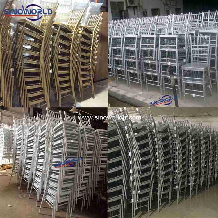 Factory Wholesale Gold Metal Iron Aluminum Phoenix Infinite Chiavari Chairs