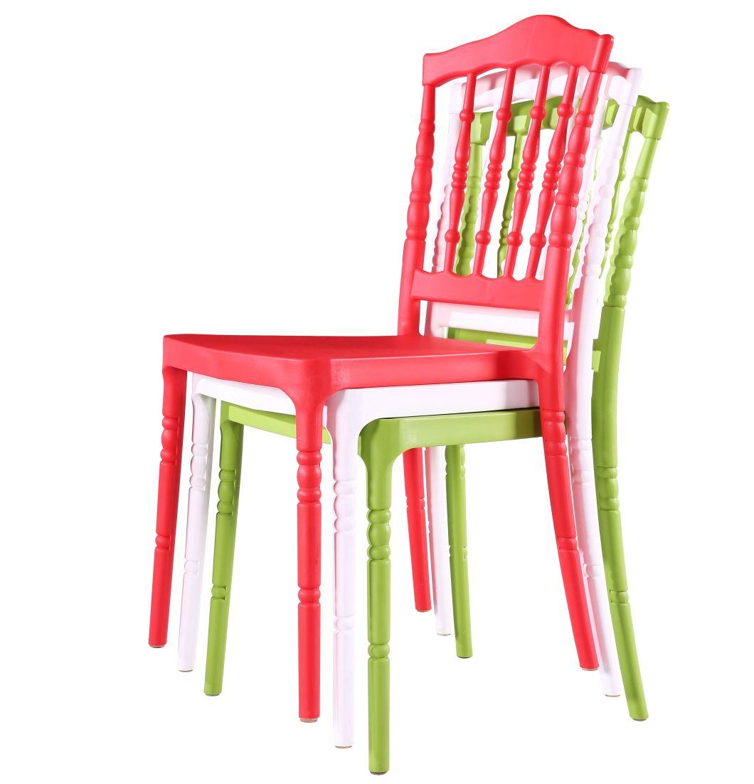 Outdoor Furniture Stackable Colorful Plastic Cafe Chairs with Tree Back