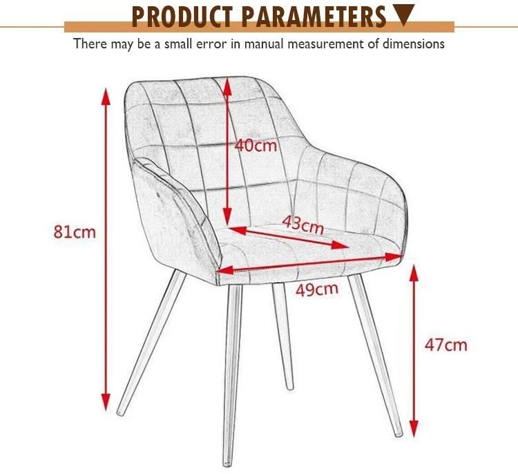 Dining Chair Nordic Cheap Indoor Home Furniture Velvet Modern Luxury Restaurant Dining Room Chairs for Dining Room