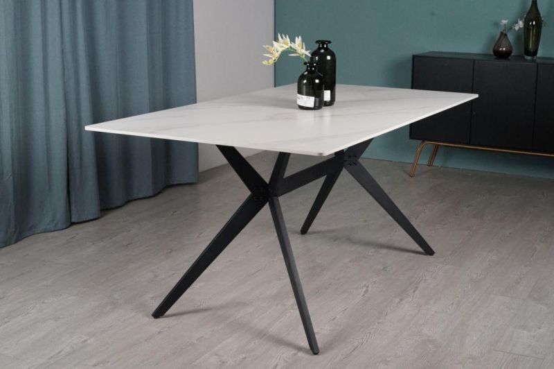 Modern Home Furniture Sintered Stone Imitation Marble Dining Table