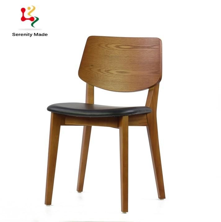 Nordic Design Restaurant Furniture Hotel Coffee Shop Living Room Solid Wood Frame Upholstery Seat Dining Chair