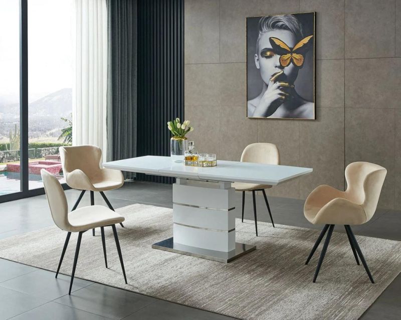 2021 Factory Best Seller Okay Furniture Dining Room Table Sets Extenstion Dining Table with MDF+Glass