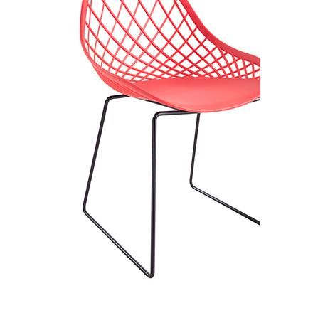 Wholesale Modern Design PP Restaurant Dining Room Furniture Chair Plastic Chair Metal Legs Leisure Chair