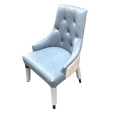 Hotel Restaurant Modern Style Leather Upholstered Nail Head Furniture Room Office Cheap Living Room Dining Chair