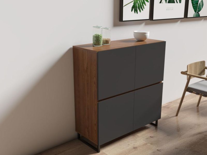 Scandinavian Modern Wooden Oak 3 Door Sideboard