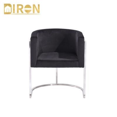 Hotel Furniture Modern Design Stainless Steel Base Dining Chair for Project