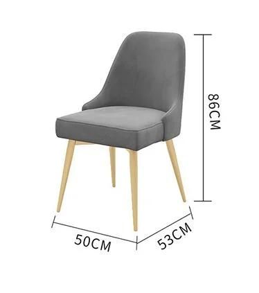 Zode Leisure Restaurant Modern Elegant Velvet Living Room Dining Chair