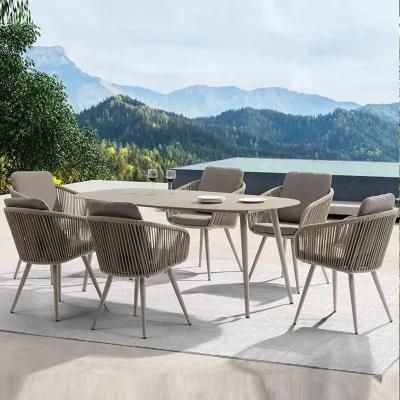 High Quality Modern Home Dining Table Set Outdoor Furniture