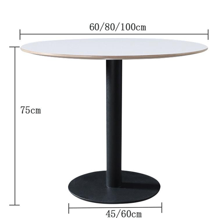 2022 MDF Metal Base Round Bar Table Domestic Living Room Coffee Shop White Coffee Table