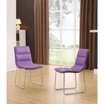 Customized Modern Salon Furniture Stainless Steel Legs Dining Chair