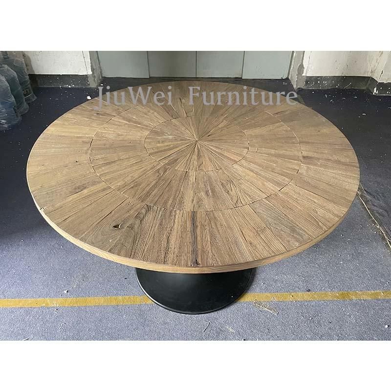 Popular Modern Farm House Reclaimed Elm Solid Wooden Dining Room Table