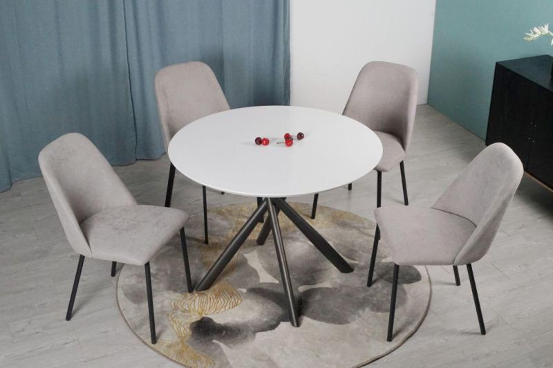 High Quality Marble Round Ceramic Tile Top Dining Table