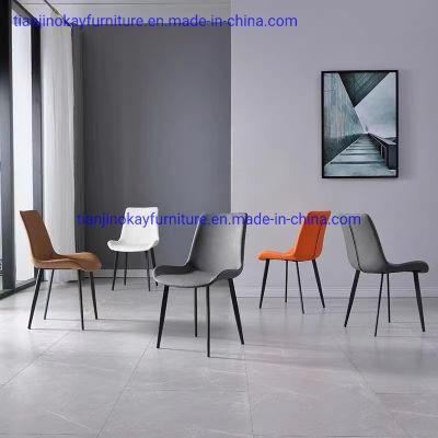 Okay Luxury Nordic Design Dinning Furniture Sillas Metal Leg Upholstery Fabric Modern Velvet Dining Chairs for Dining Room Restaurant