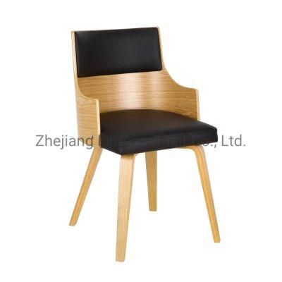 Modern Luxury Design PU Leather Backrest and Seat Chairs Dining Chair