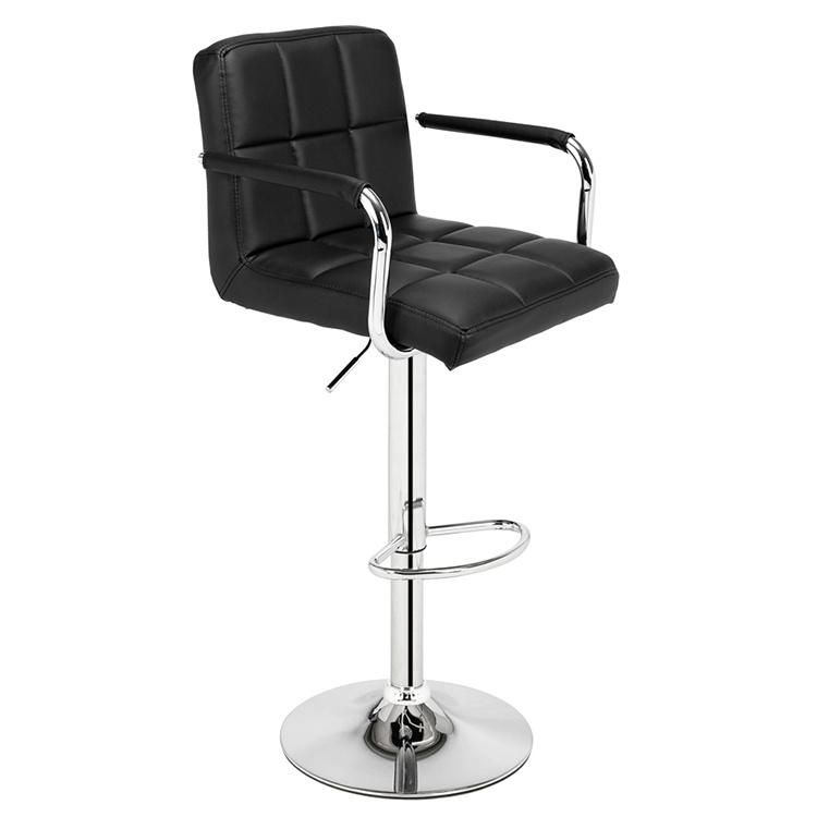 2021 Customized Indoor Bar Modern Stools PU Leather Metal Bar Chair Restaurant Bar Chairs