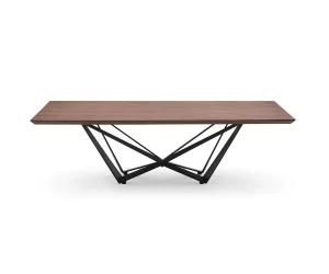 Customized Dining Room Furniture Metal Feet Dining Table (BRT6529)