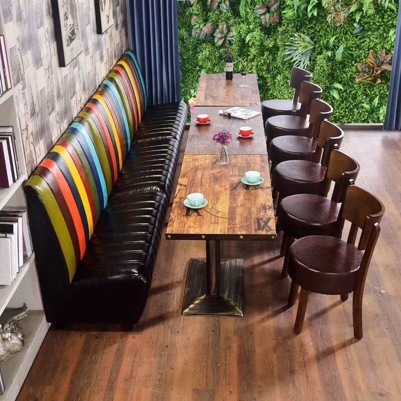 Louis Fashion Cafe Bar Furniture Sets Table and Chair Combination Dessert Shop Milk Tea Shop Theme Western Restaurant Hotel
