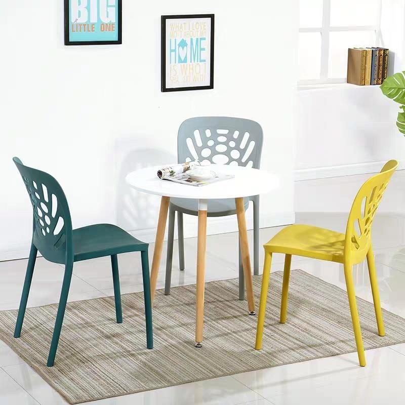 Modern Nordic Colorful PP Plastic Hotel Restaurant Garden Dining Chairs for Outdoor