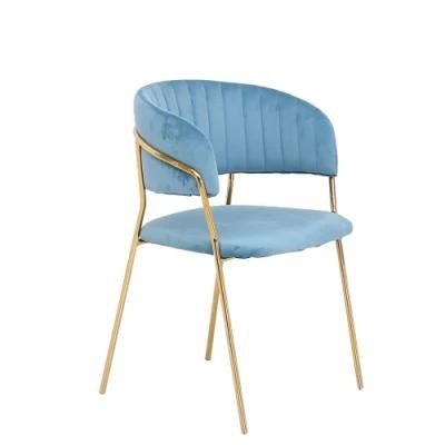 Luxury Dinner Chair Modern Design Directors Restaurant Chairs Salons for Sale Elegant Dining Chair with Round Backrest