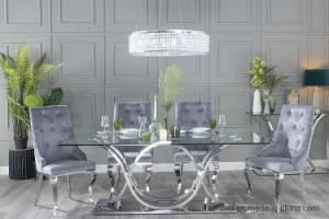 Stainless Steel Dining Table and Chair