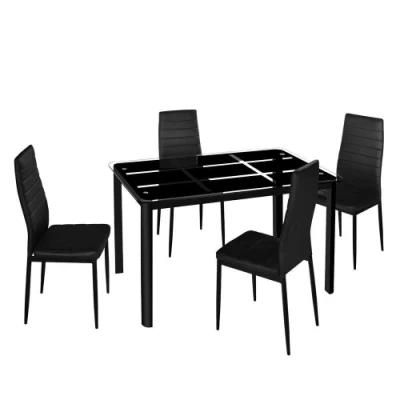 Modern Home Restaurant Furniture Set Special Metal Glass Dining Furniture Table Tops Dining Room Table