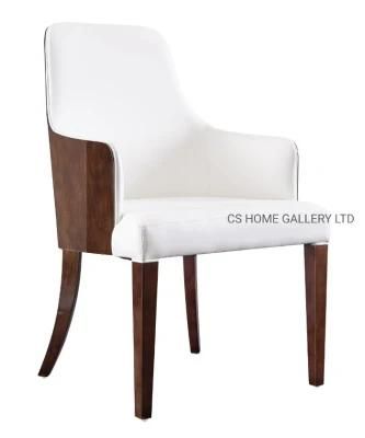 Wooden Furniture Factory PVC Modern Hotel Restaurant Arm Chair