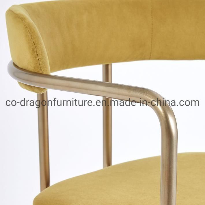 Modern Wholesale Steel Dining Chair with Fabric for Dining Furniture