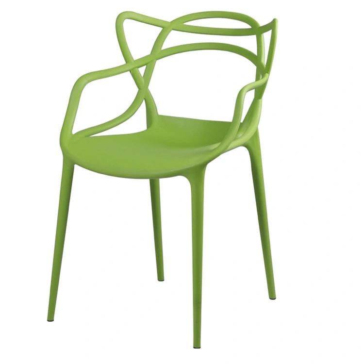Wholesale Popular Fresh 100% PP Colorful Morden Plastic Dining Chair Cheap Plastic Chair Outdoor Garden Chair