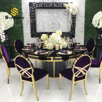 2022 Wedding Rental Golden Stainless Steel Dining Chairs for Event