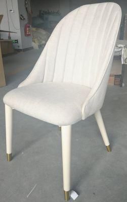 Fabric Fan Chair with Straight Line High Back Dining Chair