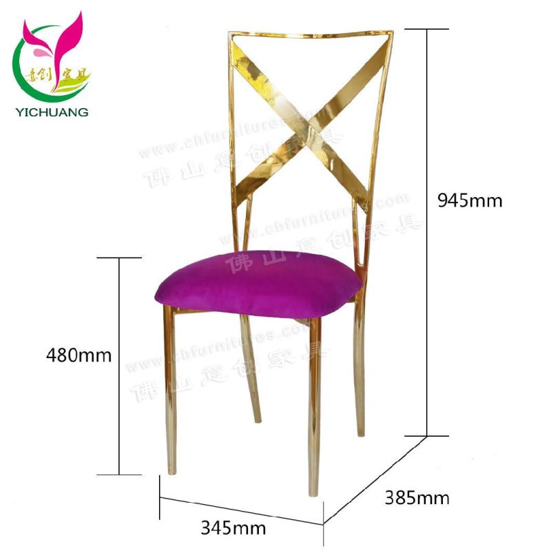 Hyc-Ss62b New Style Stacking Events Cross Back Chiavari Chair Wedding