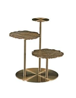 Modern Living Room Furniture Black Matte Iron Frame Marble Side Table