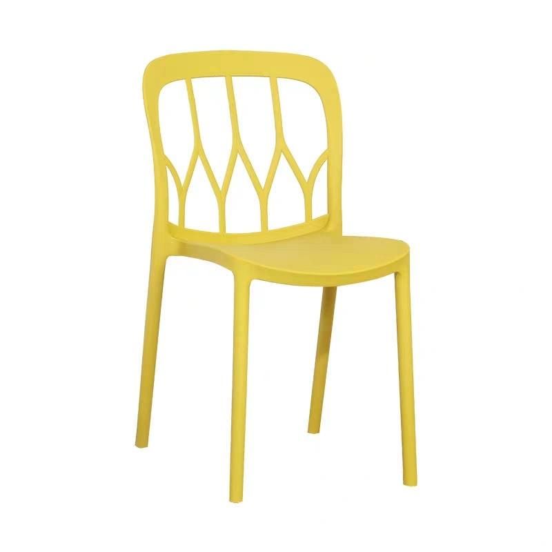 Comfortable Stackable Home Cafe Chairs Plastic Outside